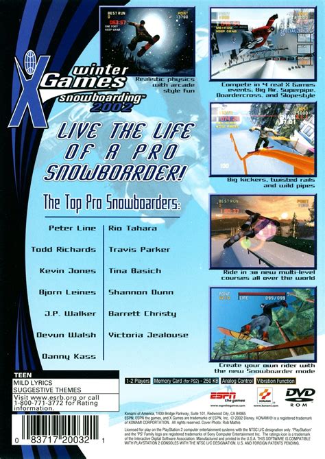 ESPN Winter X-Games Snowboarding 2002 - (PS2) PlayStation 2 [Pre-Owned ...
