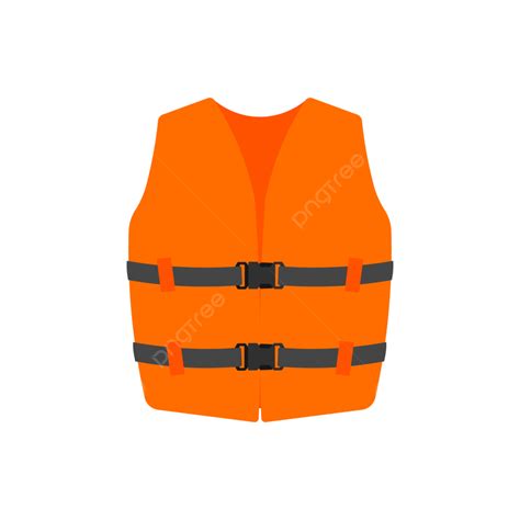 Life Jacket Vector PNG Images, Orange Life Jacket Vector Illustration, Lifesaver, Assistance ...