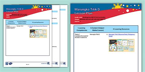 Marungko Titik D Lesson Plan | Philippines | Twinkl - Twinkl