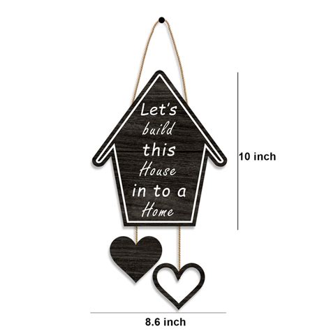 Art Street Let’s Build This House Into A Home Dorative Wood Plaques Wa ...