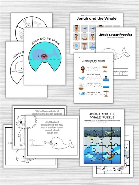 Free jonah and the whale printables – Artofit