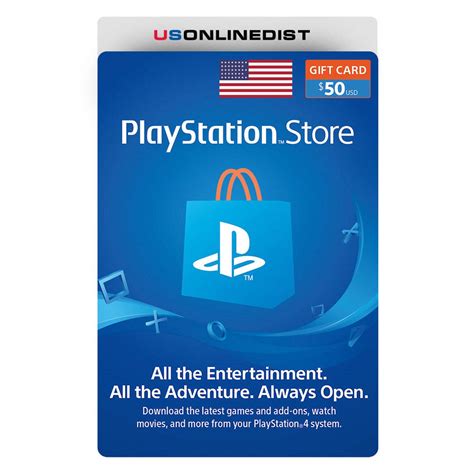 Sony Playstation Network $50 USD Card - PSN 50 Dollar - PS4 PS3 PSP USA ...