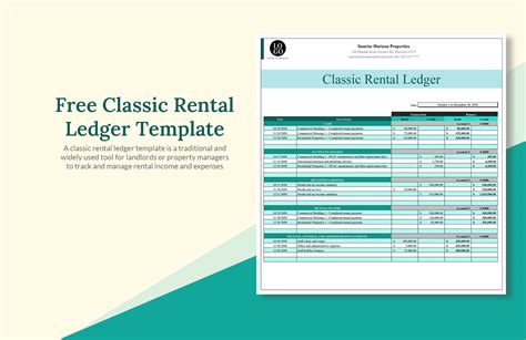 Tenant Rental Ledger Template in Excel, Google Sheets - Download ...