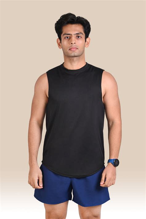 Men's Solid Breathable Tank Top - Black – ENDURACE