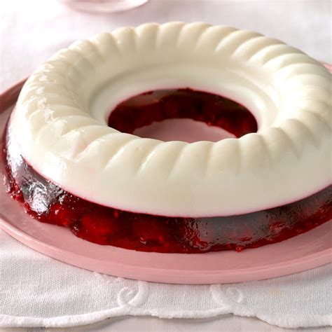 Snowy Raspberry Gelatin Mold Recipe | Taste of Home
