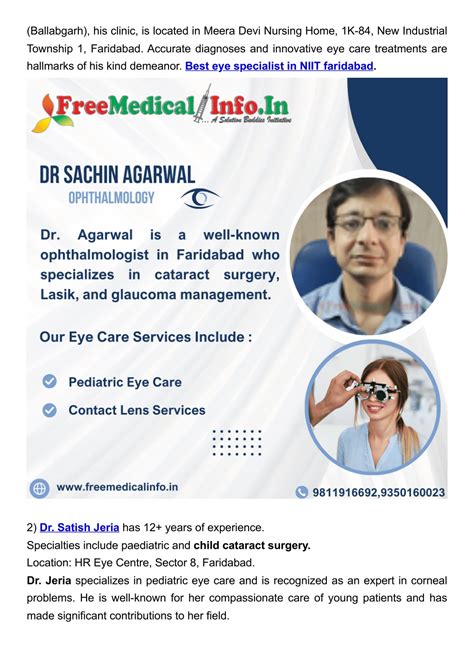 PPT - Expert Eye Care Top 12 Ophthalmologists in Faridabad PowerPoint Presentation - ID:13766353