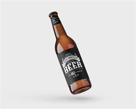 Free Beer Bottles Mockups PSD set - Package Mockups