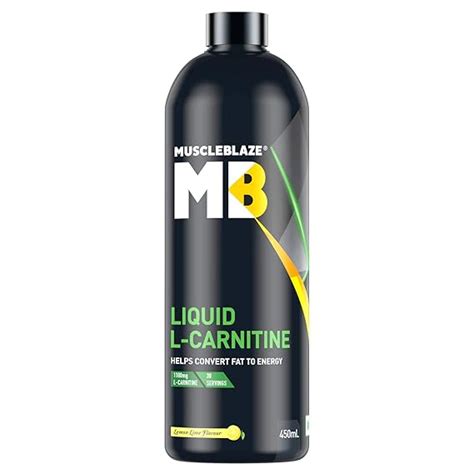 MuscleBlaze Liquid L-Carnitine 1100 mg, Helps Convert Fat into Energy ...
