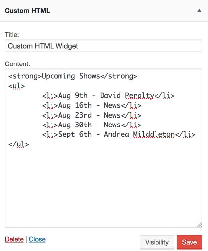 Custom HTML Widget 的图像结果