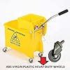 AIR O MATIC Plastic Bucket Wringer Trolley Yellow Abs Material Mini Mop ...