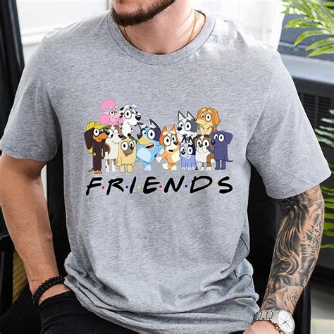 Bluey And Friends Shirt,Sport Grey color,size M - Walmart.com