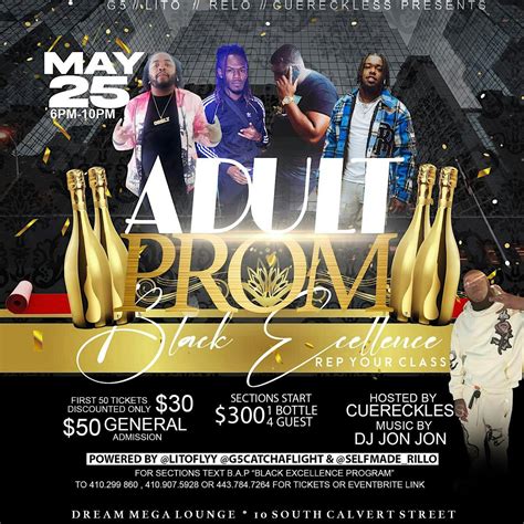 Black Excellence Adult Prom, 10 Calvert St, Baltimore, 25 May 2025 ...