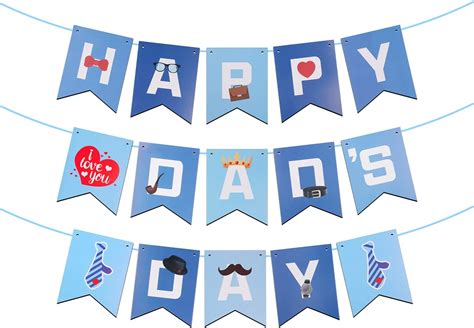 Amazon.com: Happy Fathers Day Banner, Premium Quality Fathers Day ...