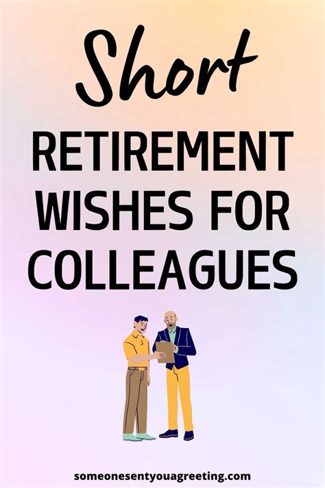 Short Retirement Wishes for Colleagues in 2025 | Retirement wishes, Retirement messages, Happy ...