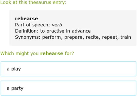IXL - Use thesaurus entries (Class IV English practice)