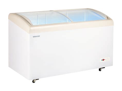 Sancon 358lt Curved Glass Ice Cream Freezer @Direct Cooling