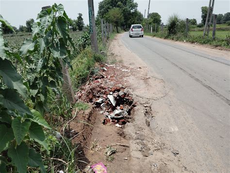 Prantij Salal Highway causes havoc due to cut on the side of the road ...