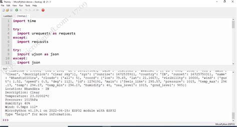 Image result for Weathercloud API Micropython Examples