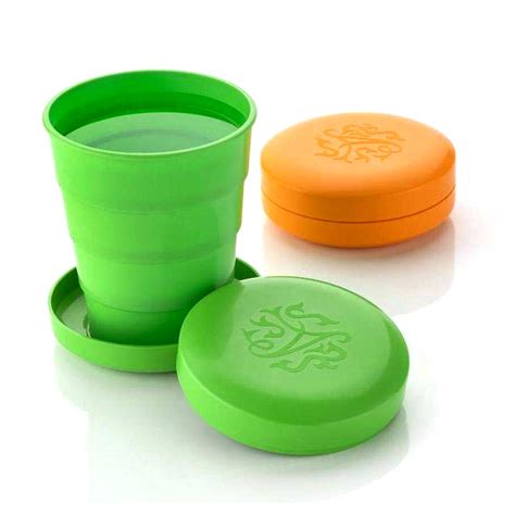Buy Portable Folding Travel Cup with Lid - 1 Pc | DeoDap