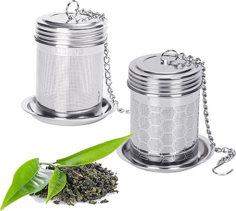Coolchic 2PCS Premium Stainless Steel Tea Strainers for Loose Tea,Tea ...