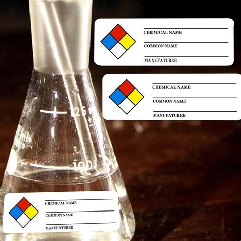 Wootile Common Chemical Identifier Labels 1 x 3 SDS India | Ubuy