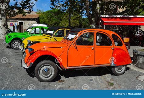 Three Classic Citroen 2CV Cars on Show. Editorial Image - Image of ...