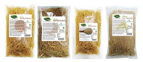 Thanjai Natural 4 Varieties Vermicelli/Semiya, 800 g (Corn, Foxtail ...