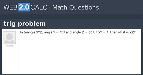 View question - trig problem