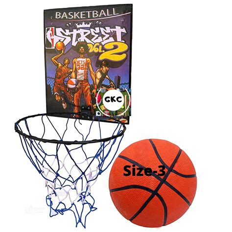 GKC Indoor Door and Wall Mountable Basketball Hoop Set with Basketball ...