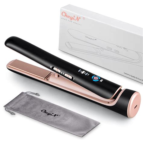 CkeyiN Pro Cordless Hair Straighteners,Travel Wireless Portable USB ...