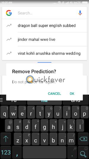 Image result for Android Clear Predictive Text