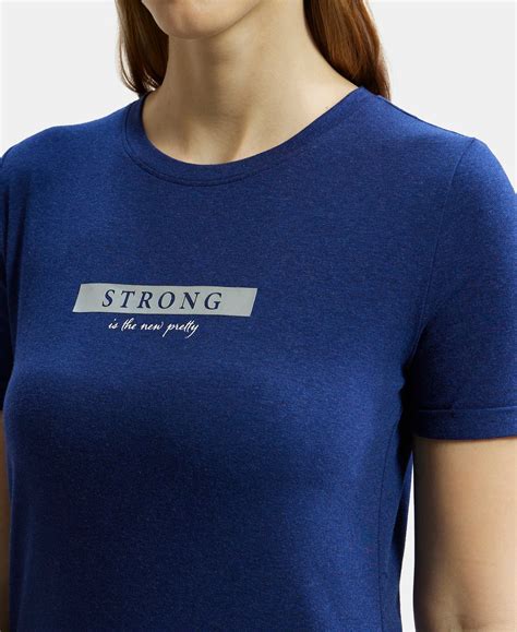 Buy Super Combed Cotton Rich Elastane Relaxed Fit Graphic Printed Round ...