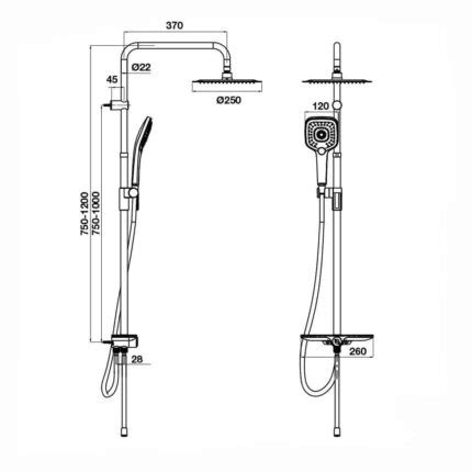 Thanh sen kết hợp kệ Intensity Hafele 589.23.155 | Flexhouse VN