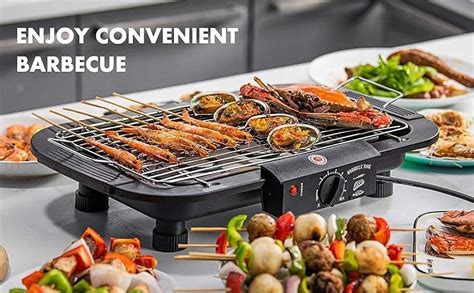 TOMdoxx 2000W Indoor/Outdoor Grill - Smokeless Barbeque with ...