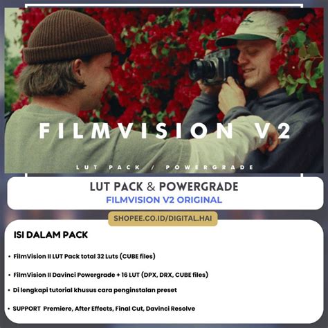 Jual FilmVision V2 LUT Pack & Powergrade (Premiere Pro, Final Cut ...