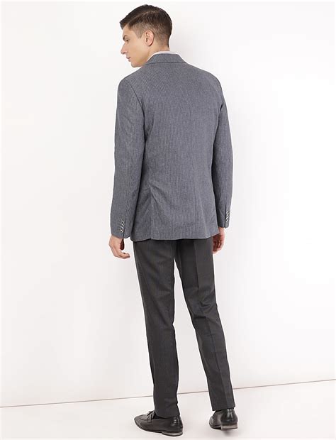 Buy Linen Mix Striped Lapel Collar Blazer at Marks & Spencer