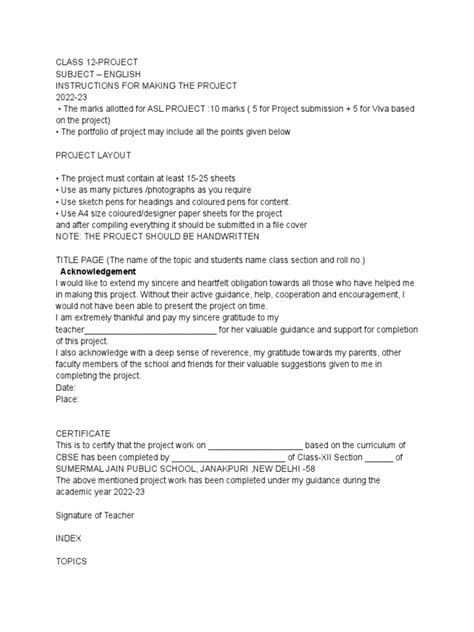 Image result for Project Sample English for Year 12