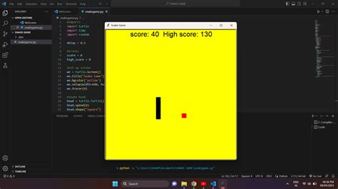 How to Code a Google Snake Game Python 的图像结果