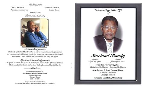 Starland Bandy Obituary | AA Rayner and Sons Funeral Homes