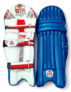 GTA Sports Cricket Test Batting Leg Guards Blue & White Color for Men's ...