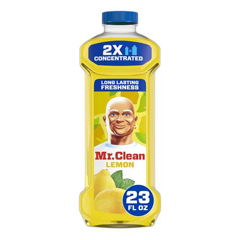 Mr. Clean 2X Concentrated Multi Surface Cleaner, Lemon Scent, 23 fl oz ...