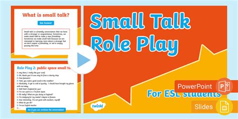 ESL Small Talk Role Play