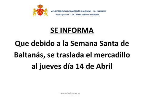 Mercadillo jueves día 14 de Abril