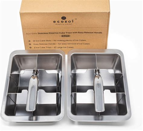 Amazon.com: Onyx 18/8 Stainless Steel # ICE001 18 Slot Ice Cube Tray ...