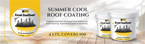 EXCEL CoolCoat High SRI Heat Reflective Cool Roof Paint Summer Cool ...
