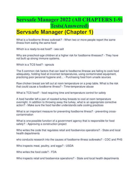 ServSafe Manager Study Guide 的图像结果