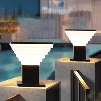 SAH Metal and Polycarbonate Gate Light Waterproof Pillar Lamp Outdoor ...