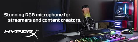 HyperX QuadCast S - RGB USB Condenser Microphone for PC, PS4 and Mac ...