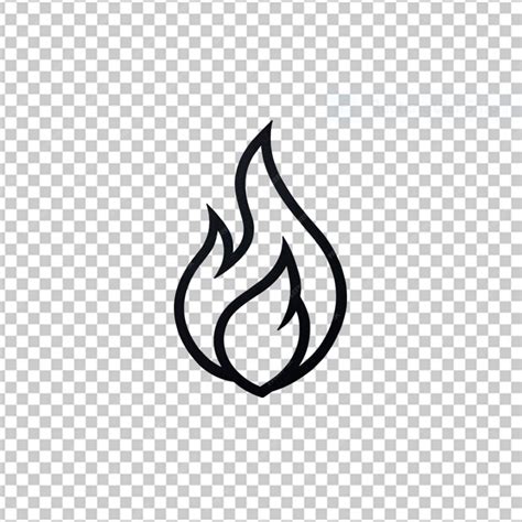 Premium PSD | Fire flame in outline png