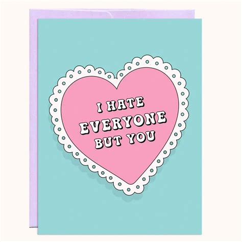 I Hate Everyone But You Card | Party Mountain Paper – Outer Layer